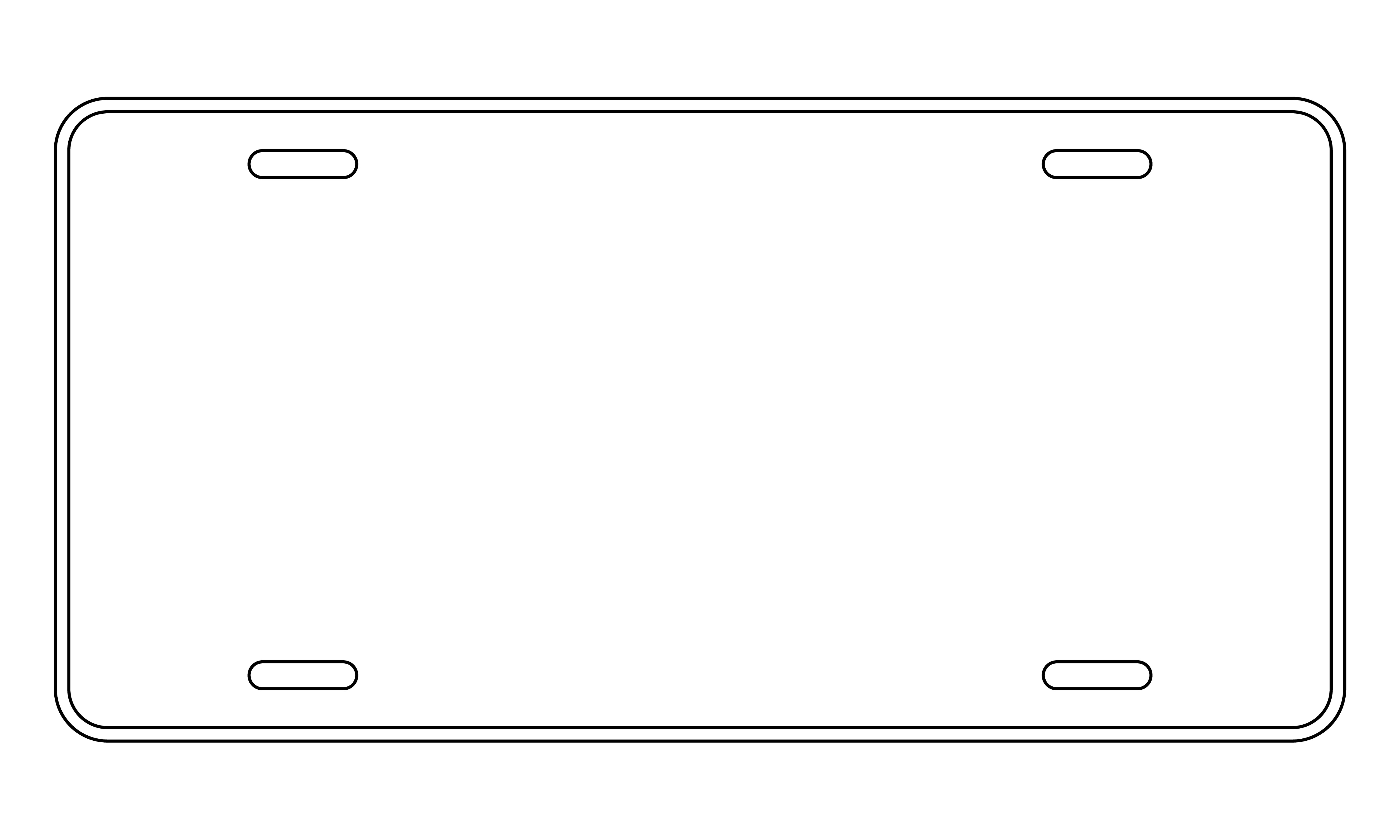Blank license plate template Clipart image Site Title